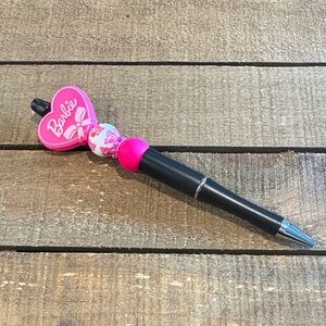 Barbie Pink and Black Heart Pen Accessory